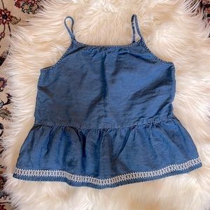 Old Navy Chambray Peplum Tank